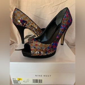 Nine West sequin heels
